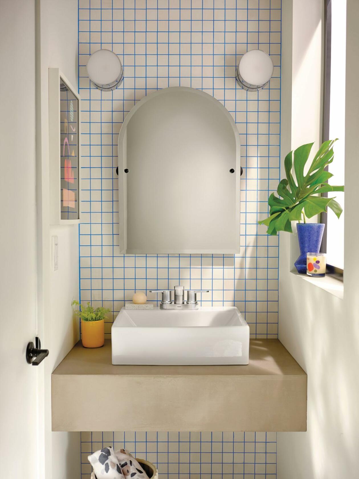 Moen Laris Two-Handle 4” Centerset Modern Bathroom Faucet, 84015