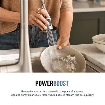 MOEN Paterson S72003 Single-Handle Pull-Down Sprayer Kitchen Faucet with Reflex and PowerBoost in Chrome