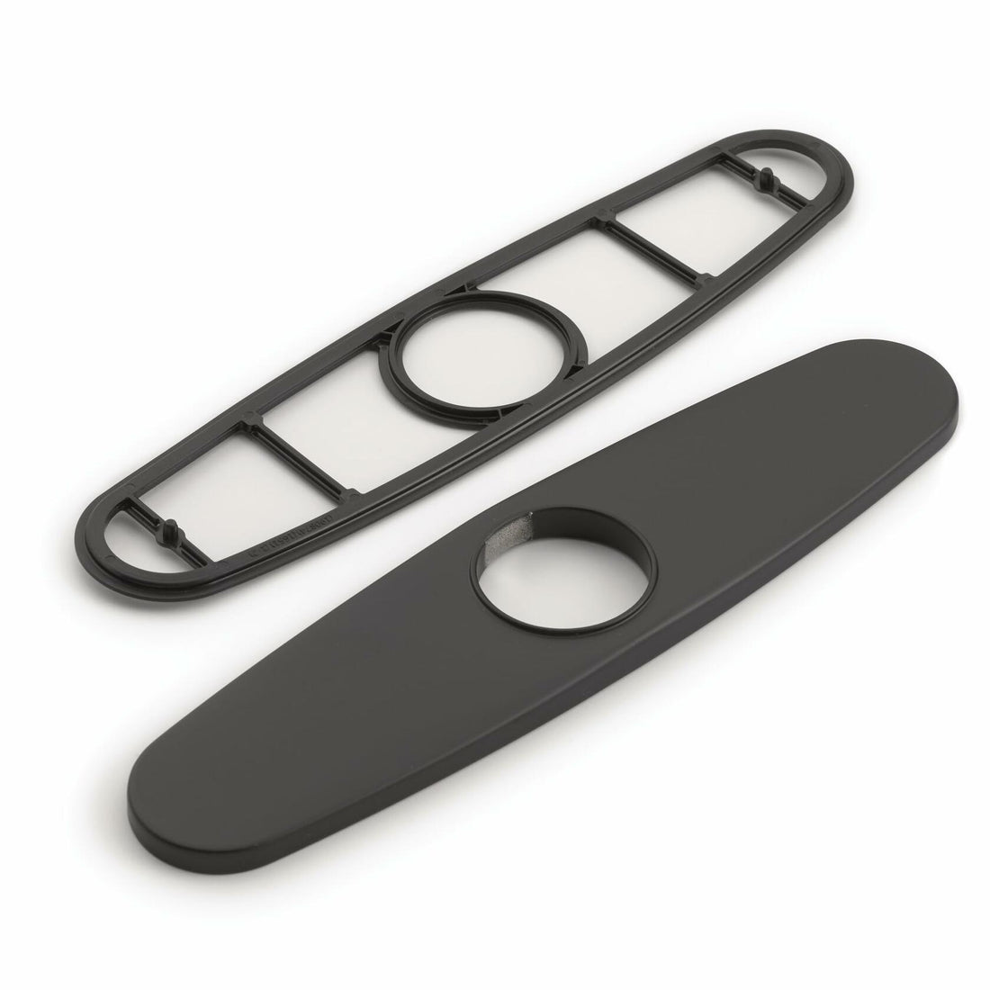 MOEN 141002BL 10.27 in. x 2.45 in. Escutcheon Plate in Matte Black