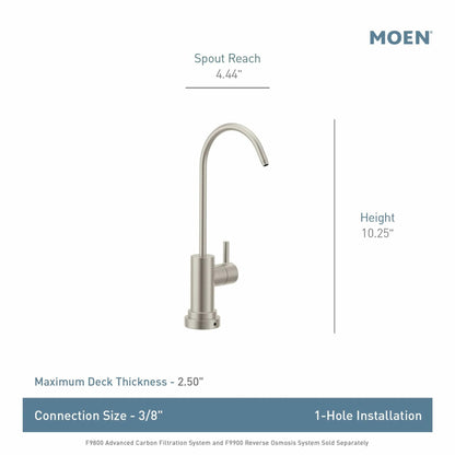 MOEN SIP F7660SRS Single Handle Deck-Mount Filtered Kitchen Faucet in Spot Resist Stainless