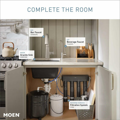 MOEN SIP F7660SRS Single Handle Deck-Mount Filtered Kitchen Faucet in Spot Resist Stainless