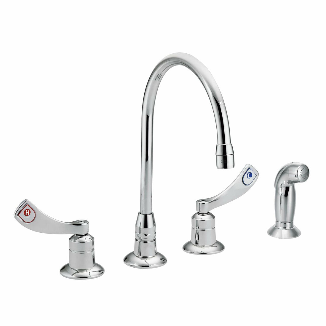 MOEN M-Dura 8244 Commercial Kitchen Faucet with Side Spray in Chrome