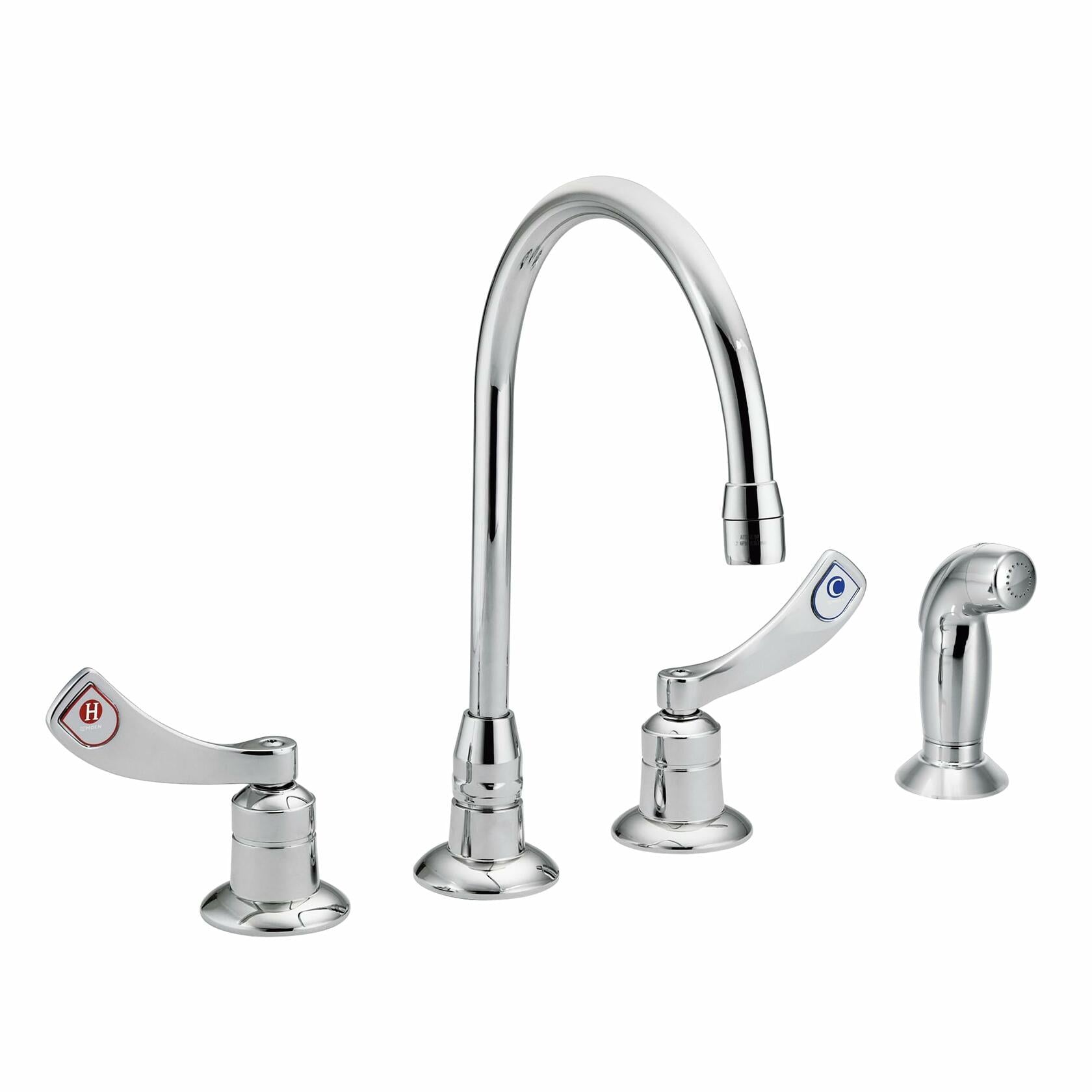 MOEN M-Dura 8244 Commercial Kitchen Faucet with Side Spray in Chrome