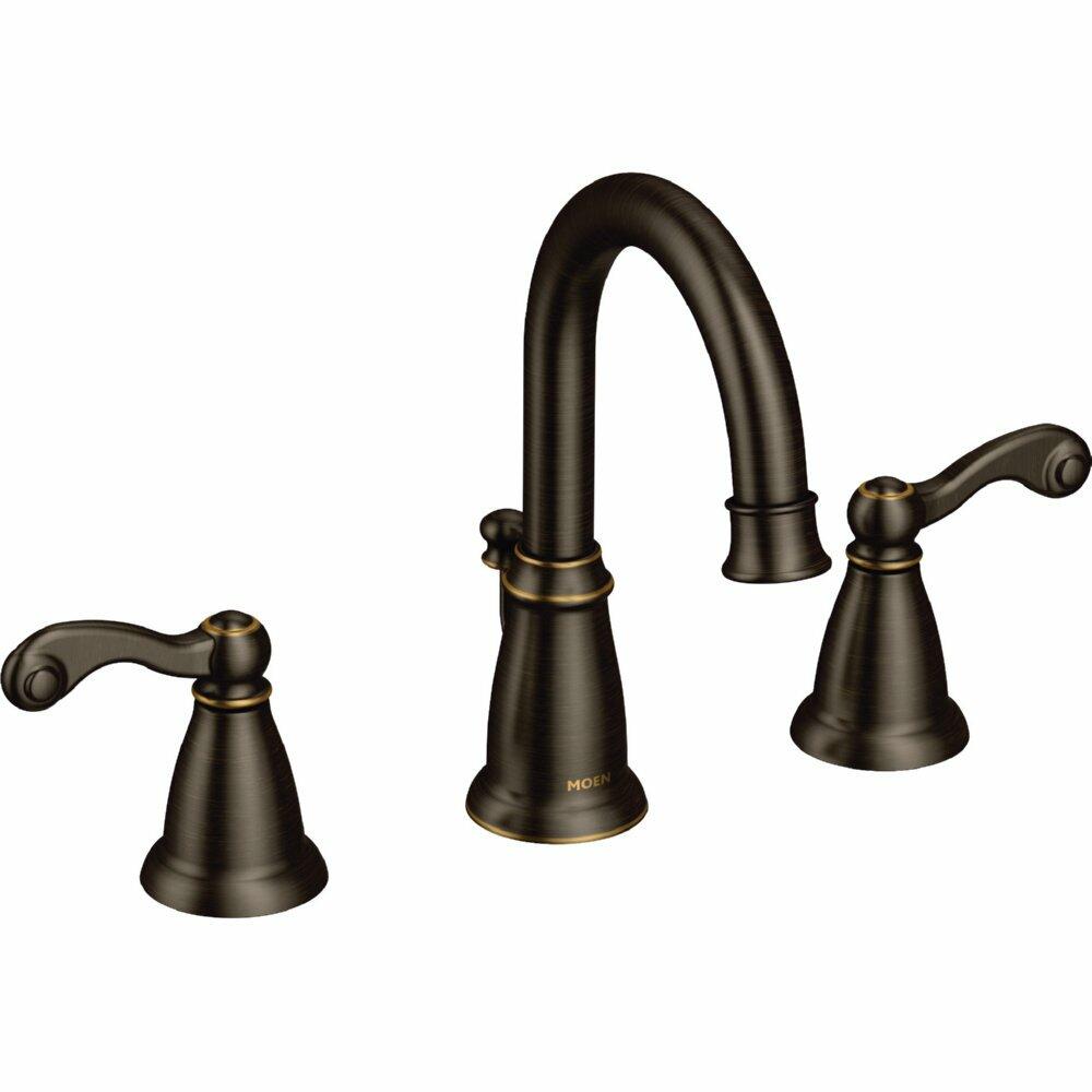 MOEN Traditional WS84004BRB Widespread Two Handle Bathroom Sink Faucet in Mediterranean Bronze