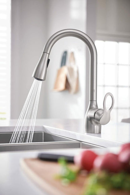 MOEN Kleo CA87011SRS Single-Handle Pull-Down Sprayer Kitchen Faucet with Reflex and Power Clean in Spot Resist Stainless