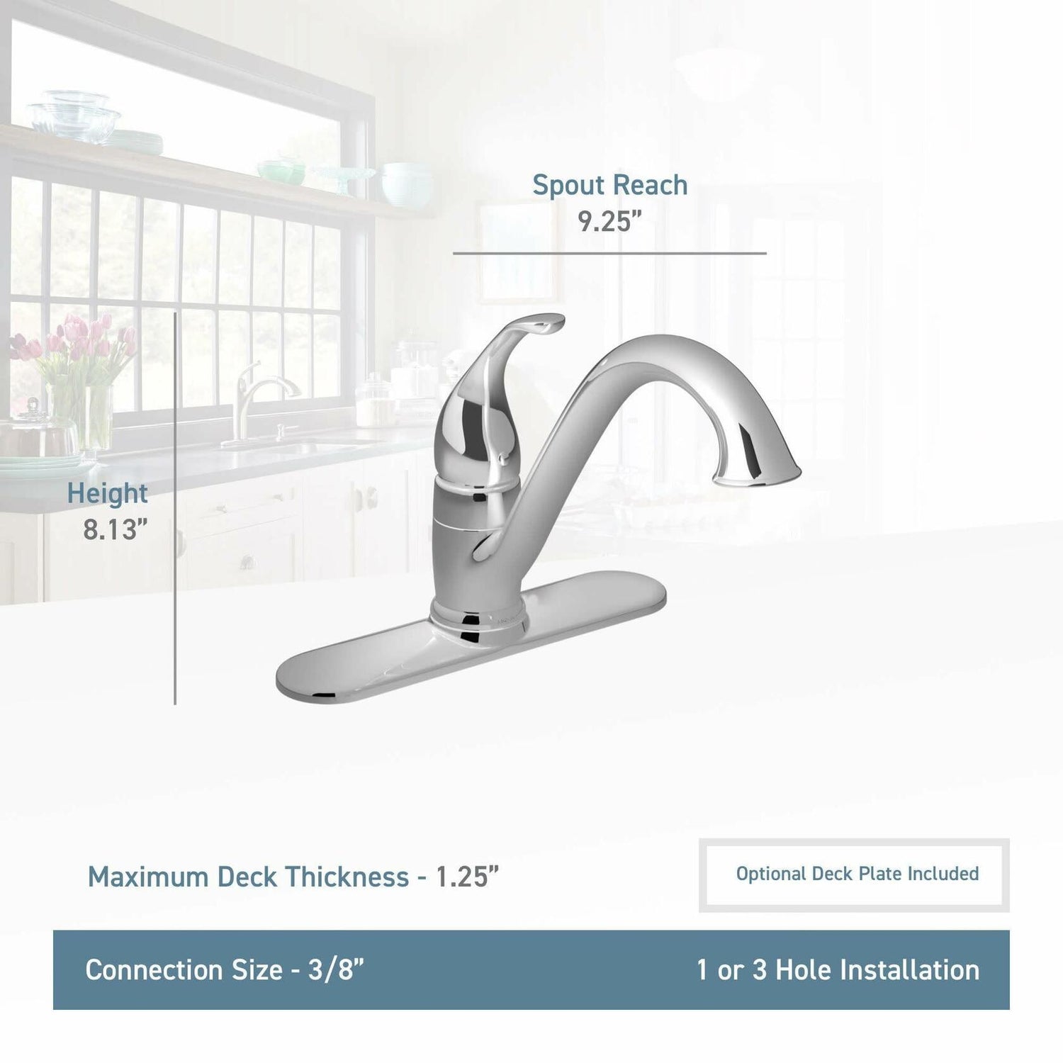 MOEN Camerist 7825SRS Single-Handle Standard Kitchen Faucet in Spot Resist Stainless