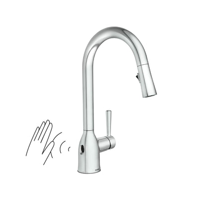MOEN Adler 87233EWC Touchless Single-Handle Pull-Down Sprayer Kitchen Faucet with MotionSense Wave and Power Clean in Polished Chrome