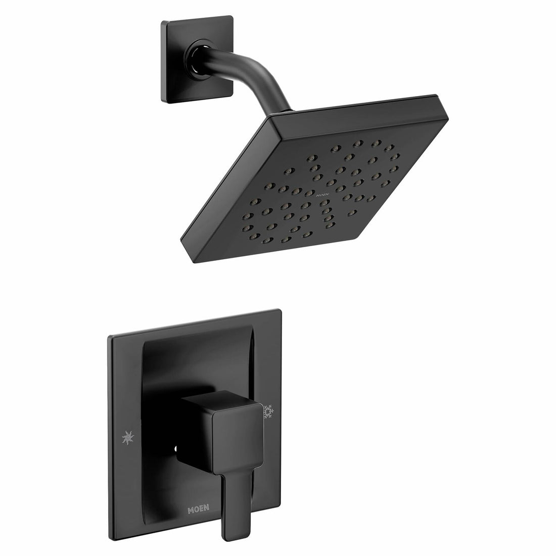 MOEN 90 Degree TS2712EPBL Posi-Temp Modern Shower Trim Kit in Matte Black (Valve Required)