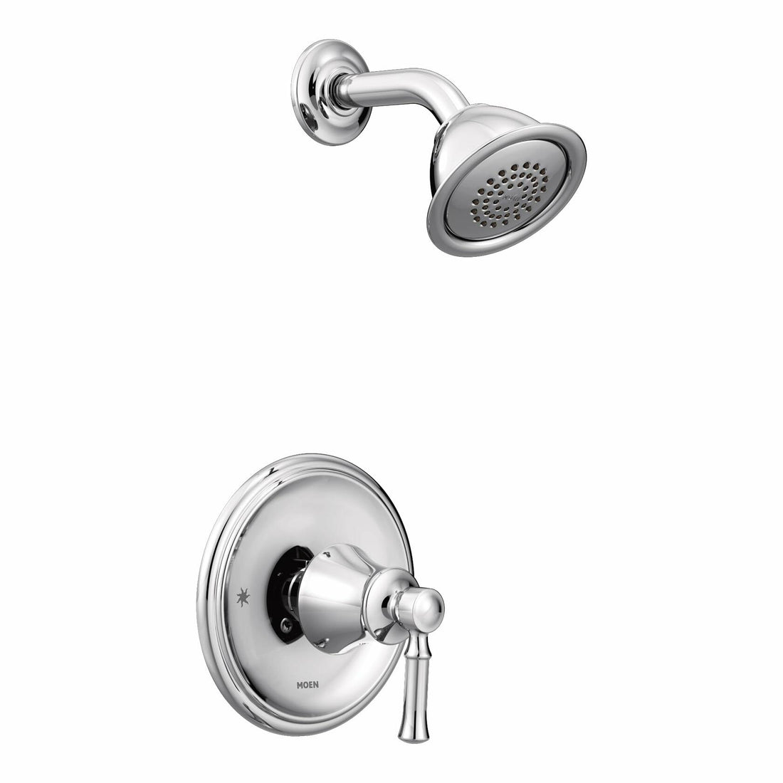 MOEN Dartmoor T2182 One Handle Posi-Temp Wall Mount Only Shower Faucet Trim Kit in Chrome (Valve Not Included)