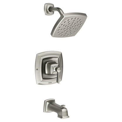 MOEN Conway 82922SRN Single Handle 1-Spray Tub and Shower Faucet 1.75 GPM with Valve in. Spot Resist Brushed Nickel (Valve Included)