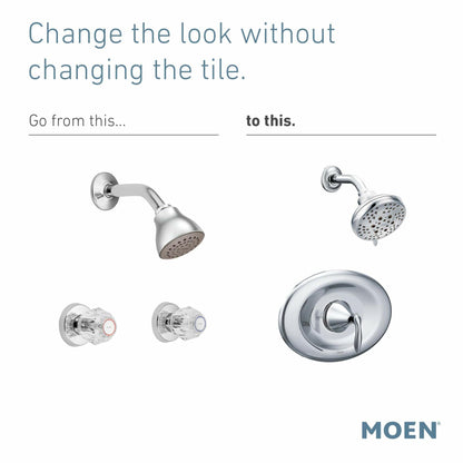 MOEN EVA T2138BN Posi-Temp Shower Trim Kit in Brushed Nickel (Valve Required)