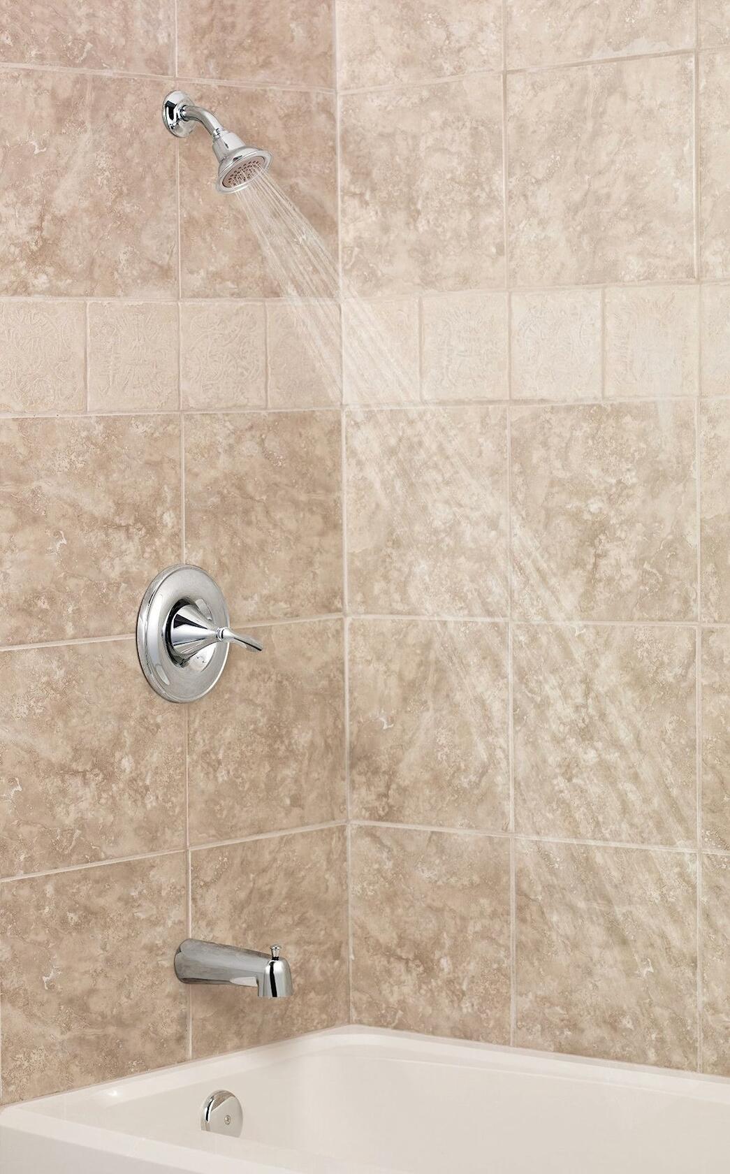 MOEN Eva T2133BN Posi-Temp 1-Handle Tub and Shower Trim Kit in Brushed Nickel (Valve Not Included)