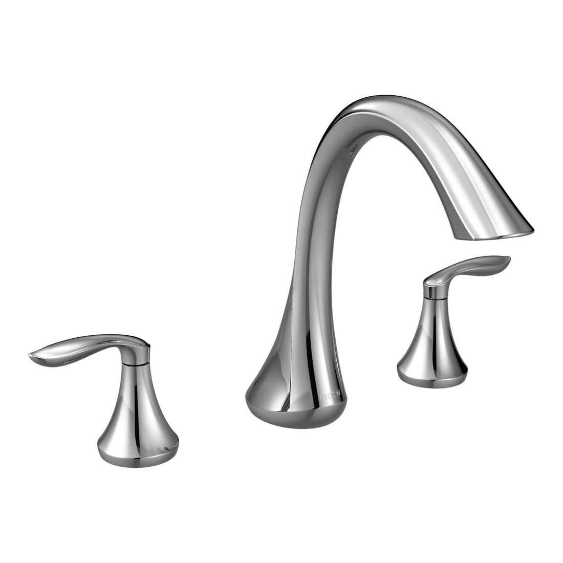 MOEN Eva T943 Two Handle Deck-Mount Roman Tub Faucet Trim Kit in Chrome (Valve Not Included)