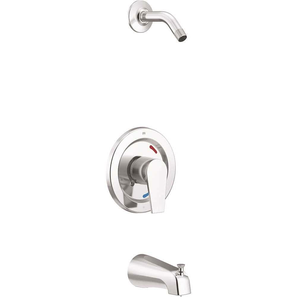 MOEN Cleveland Faucet Slate 48003NHCGR One Handle Bathtub &amp; Shower Faucet in Chrome (Trim Only)