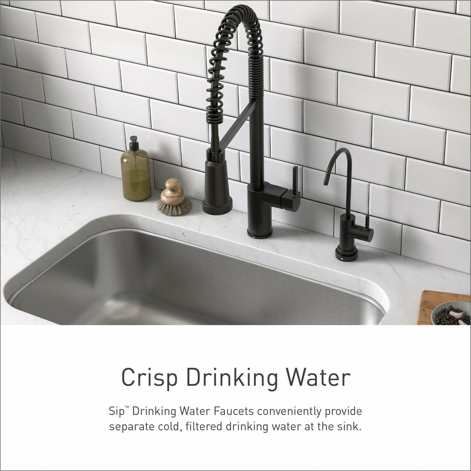 MOEN Sip F7620SRS One-Handle High Arc Beverage Faucet in Spot Resist Stainless