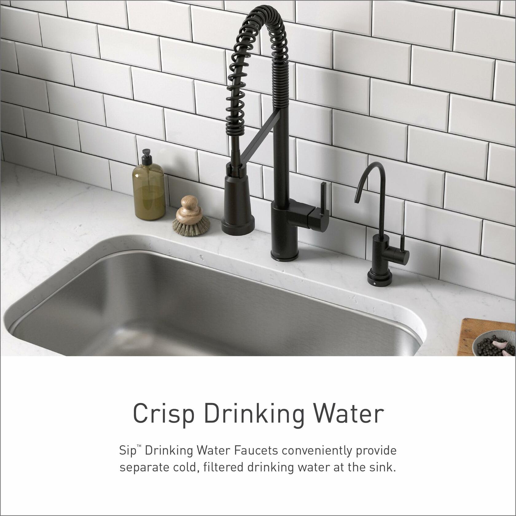 MOEN Sip F7620SRS One-Handle High Arc Beverage Faucet in Spot Resist Stainless