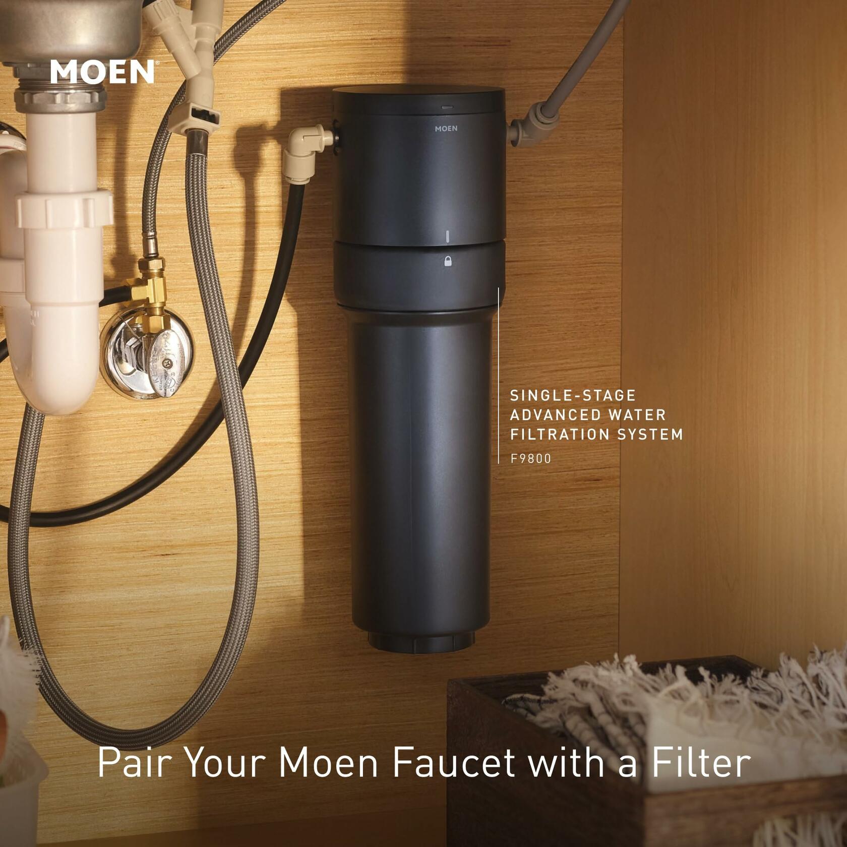 MOEN Sip S5530BG Modern Single-Handle Drinking Fountain Beverage Faucet in Brushed Gold