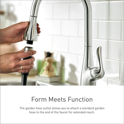 MOEN Arbor 4736 Single Handle High-Arc Kitchen Faucet in Chrome