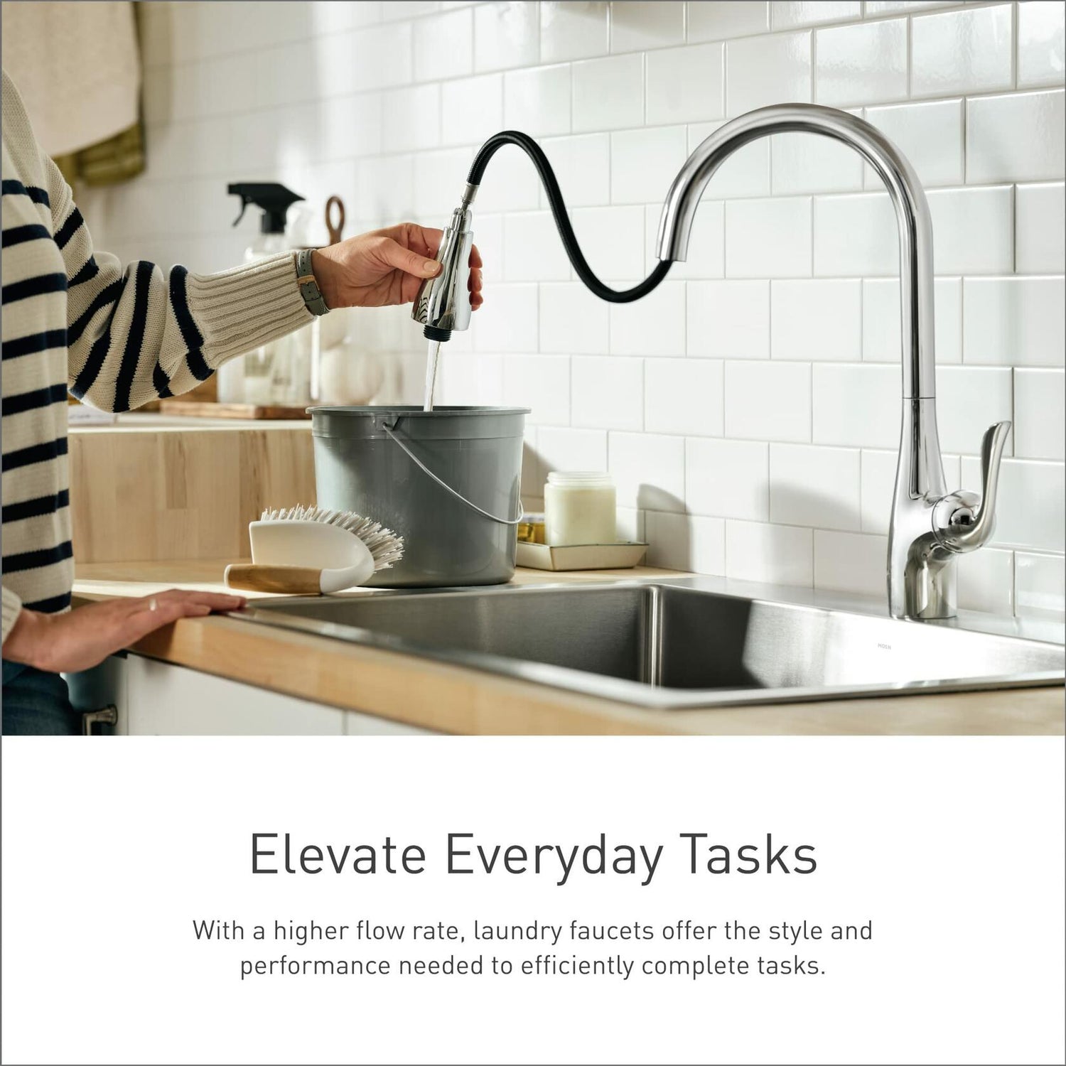 MOEN Arbor 4736 Single Handle High-Arc Kitchen Faucet in Chrome