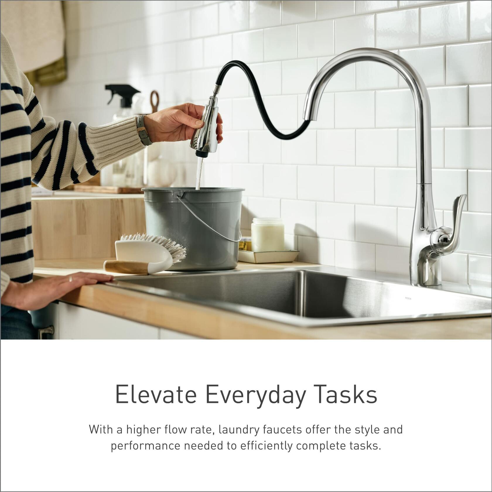 MOEN Arbor 4736 Single Handle High-Arc Kitchen Faucet in Chrome