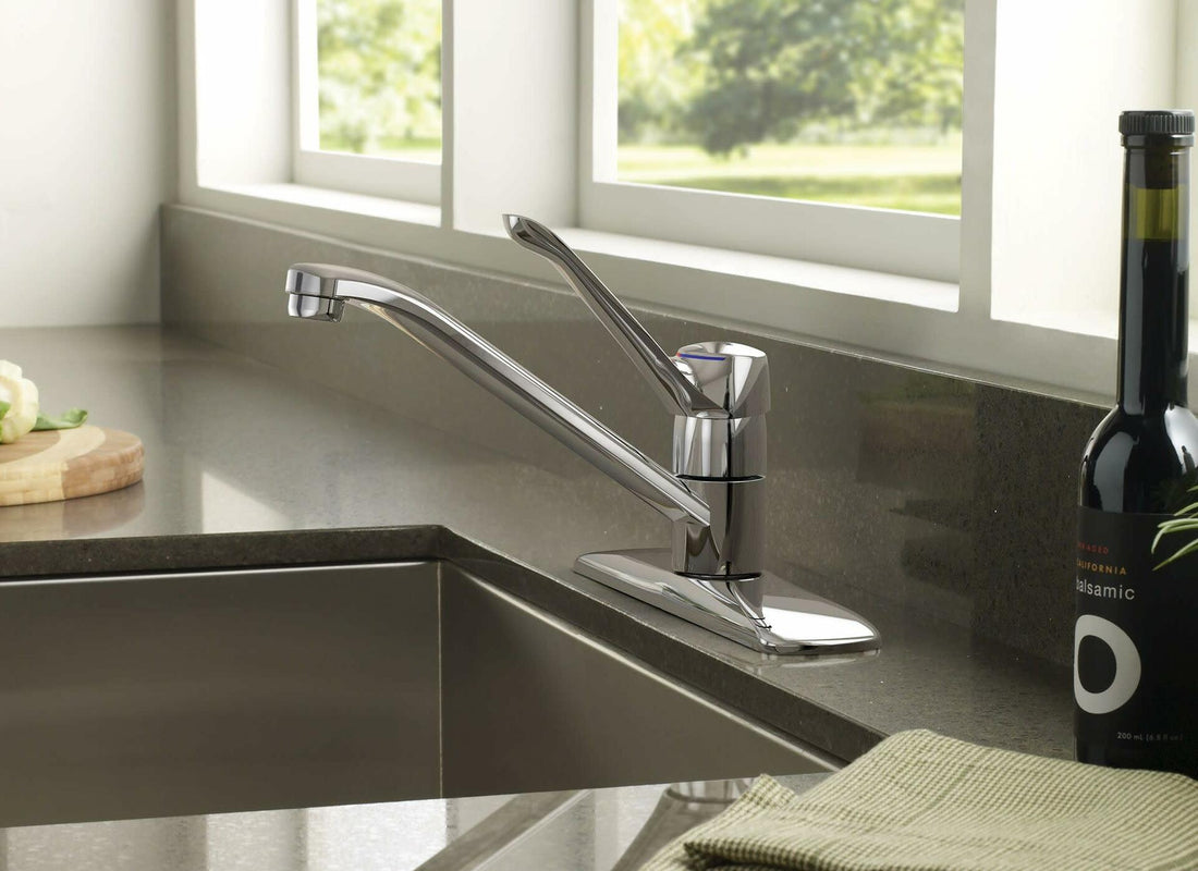 MOEN Chateau 7425 Low-Arc Single-Handle Standard Kitchen Faucet in Chrome