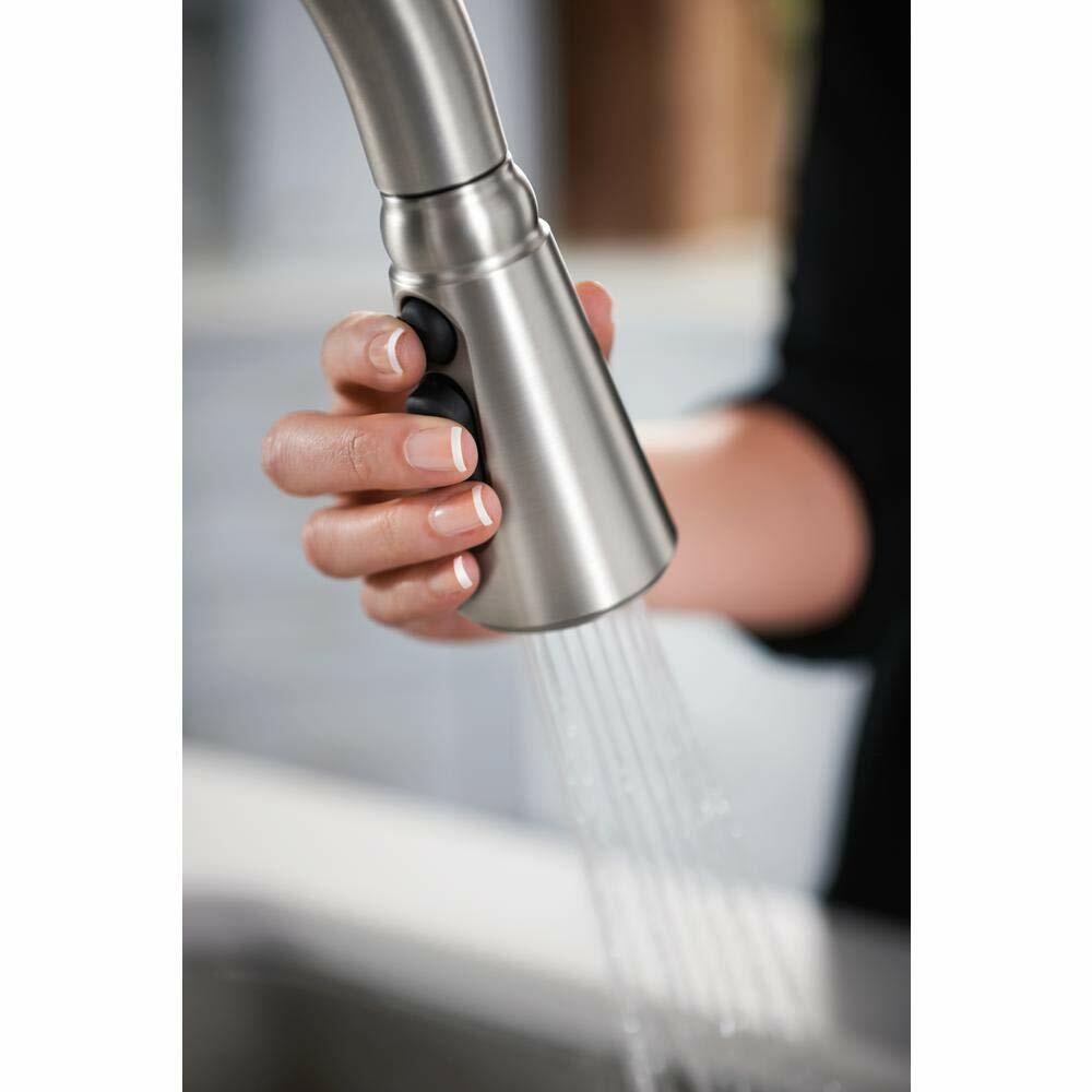 MOEN Coretta 87997SRS Single-Handle Pull-Down Sprayer Kitchen Faucet with Reflex and Power Boost in Spot Resist Stainless