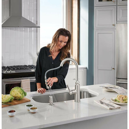 MOEN Coretta 87997SRS Single-Handle Pull-Down Sprayer Kitchen Faucet with Reflex and Power Boost in Spot Resist Stainless