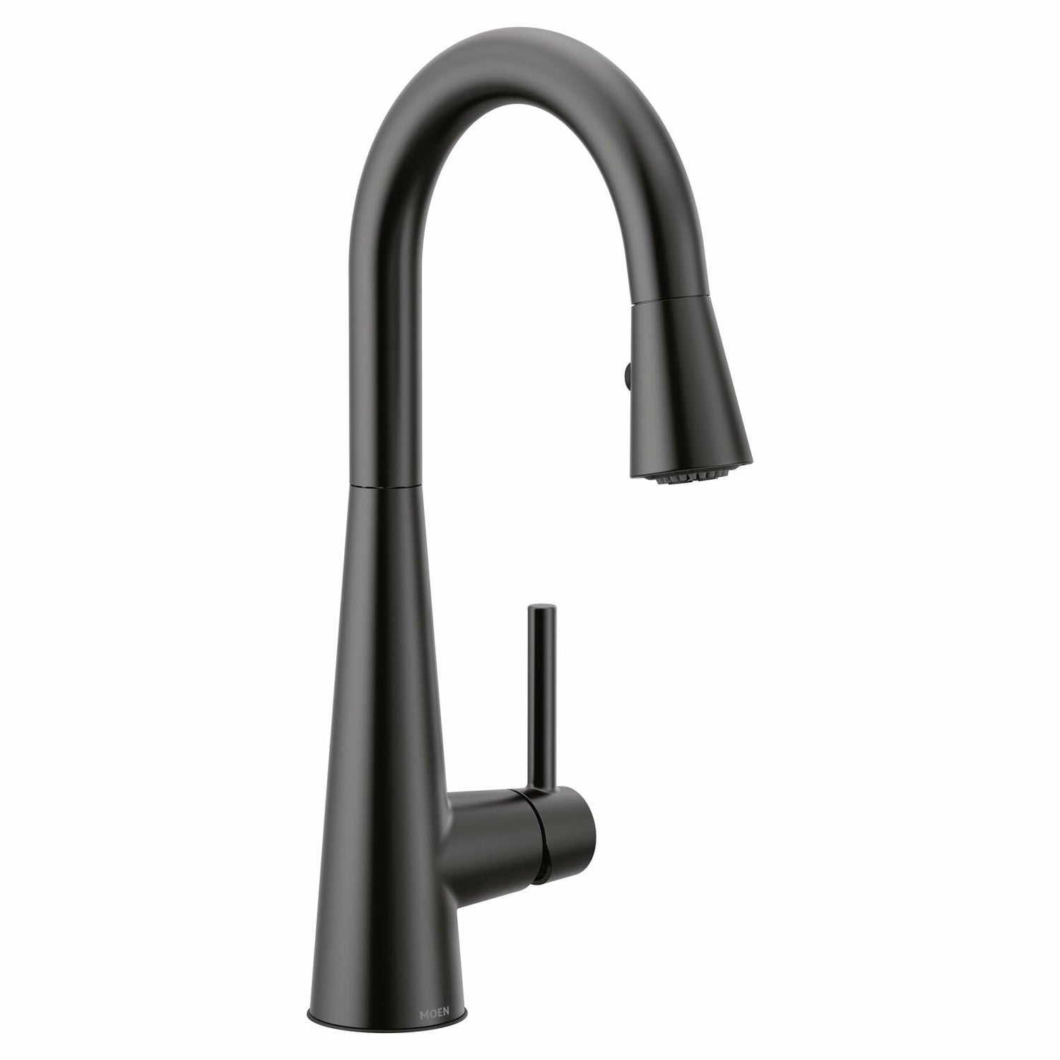 MOEN Sleek 7664BL Single-Handle Pull-Down Sprayer Bar Faucet Featuring Reflex and Power Clean in Matte Black
