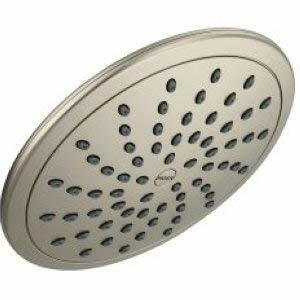 MOEN Eco-Performance 6345BN One Spray Patterns 8 in. Single Wall Mount Low Flow Fixed Shower Head in Brushed Nickel