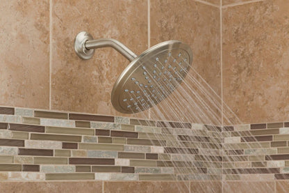 MOEN Eco-Performance 6345BN One Spray Patterns 8 in. Single Wall Mount Low Flow Fixed Shower Head in Brushed Nickel