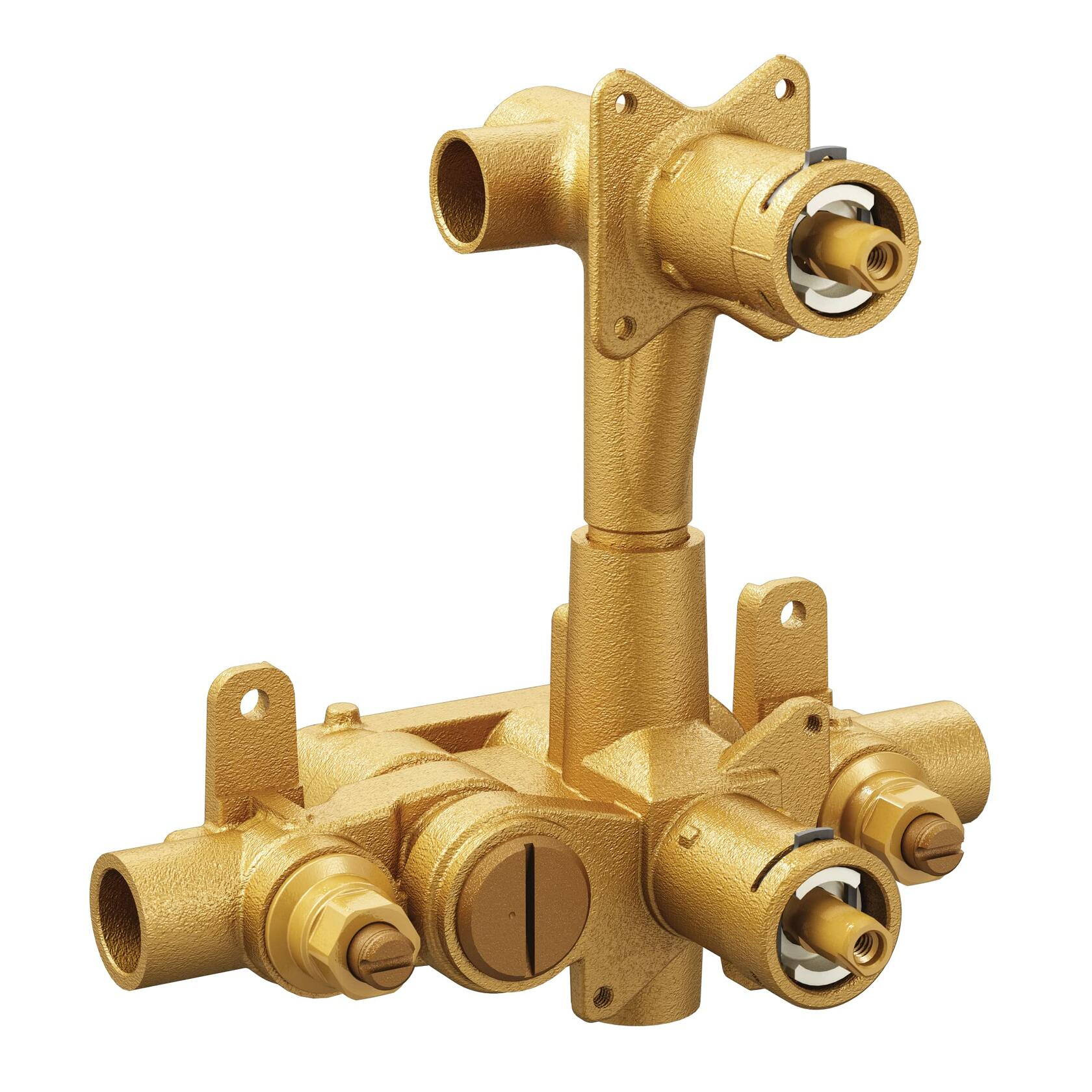 MOEN Moentrol 3330 Pressure-Balancing Volume-Control 3-Function Transfer Shower Valve with Stops - 1/2 in. CC Connection