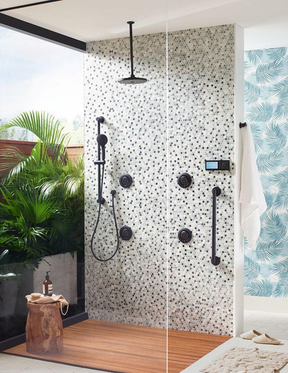 MOEN 3558EPBL 5-Spray Eco-Performance Wall Bar with Handheld Shower in Matte Black