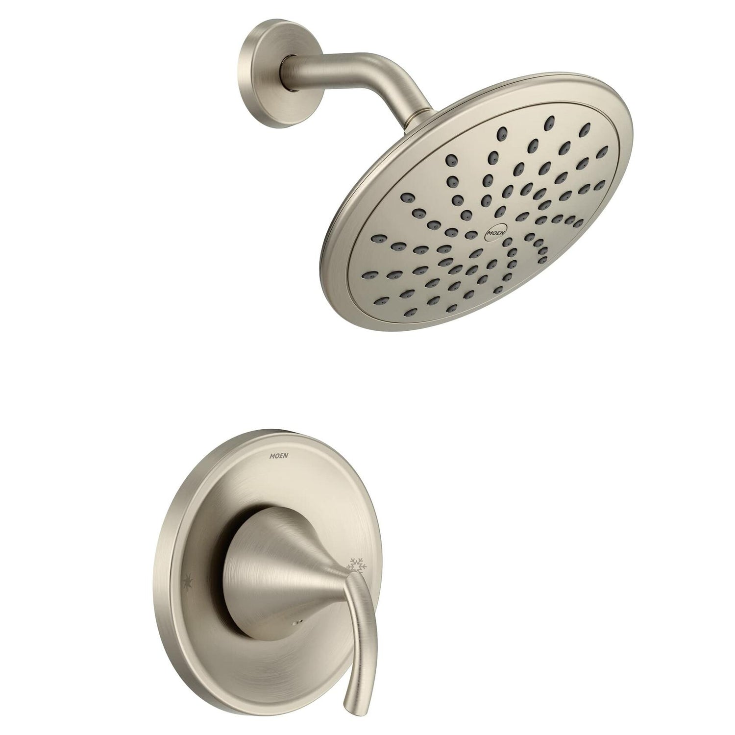 MOEN Glyde T2842EPBN Shower System with Rainshower Showerhead in Brushed Nickel (Valve Required)