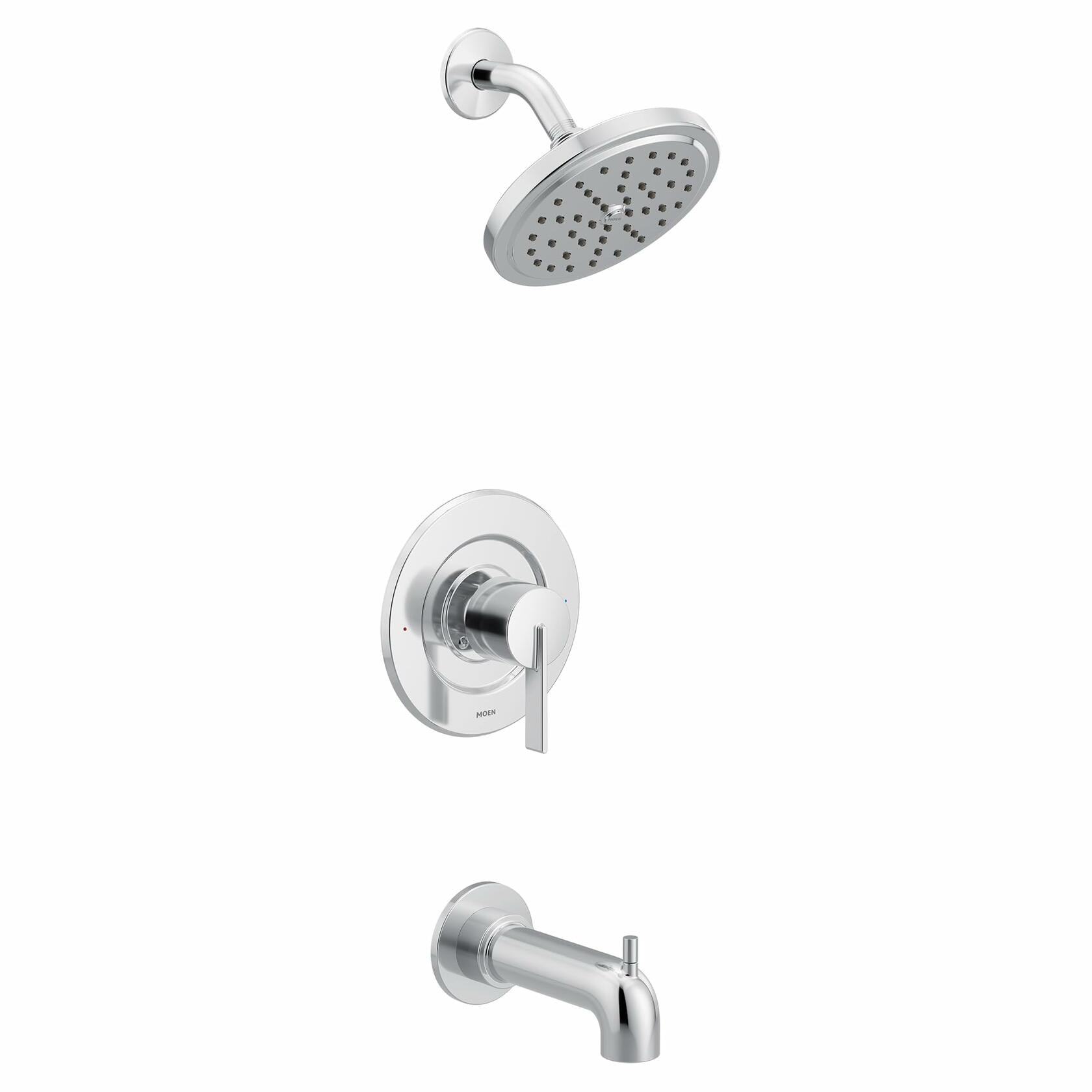 MOEN Cia T2263EP 1-Handle Wall Mounted Tub and Shower Trim Kit with Spout in Chrome (Valve Required)