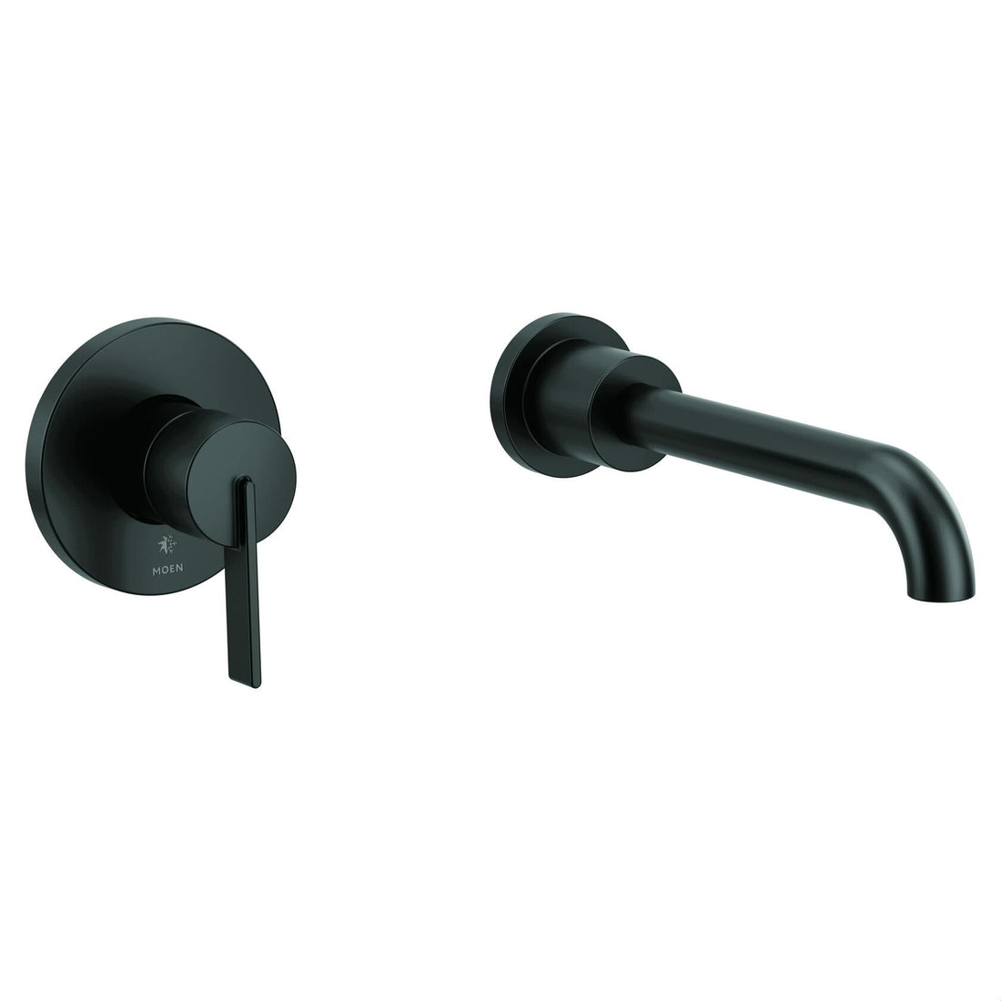 MOEN Cia WT6221BL One-Handle Tub Wall Mount Roman Tub Faucet with Handles in Matte Black