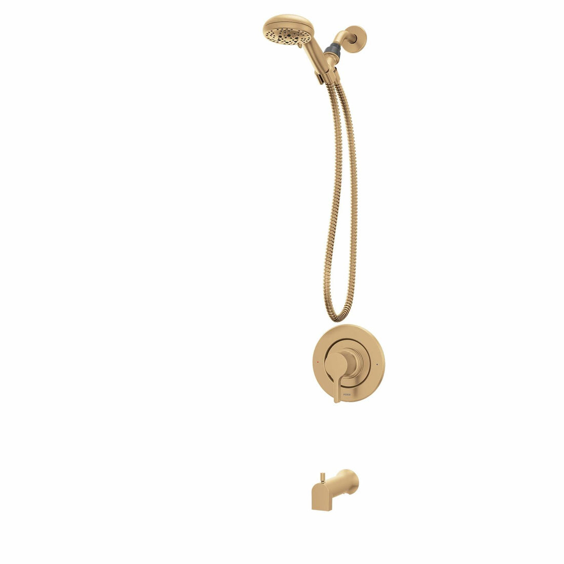 MOEN Beric 82775BZG Single Handle 5-Spray Tub and Shower Faucet 1.75 GPM in. Bronzed Gold (Valve Included)