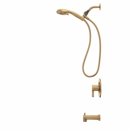 MOEN Beric 82775BZG Single Handle 5-Spray Tub and Shower Faucet 1.75 GPM in. Bronzed Gold (Valve Included)
