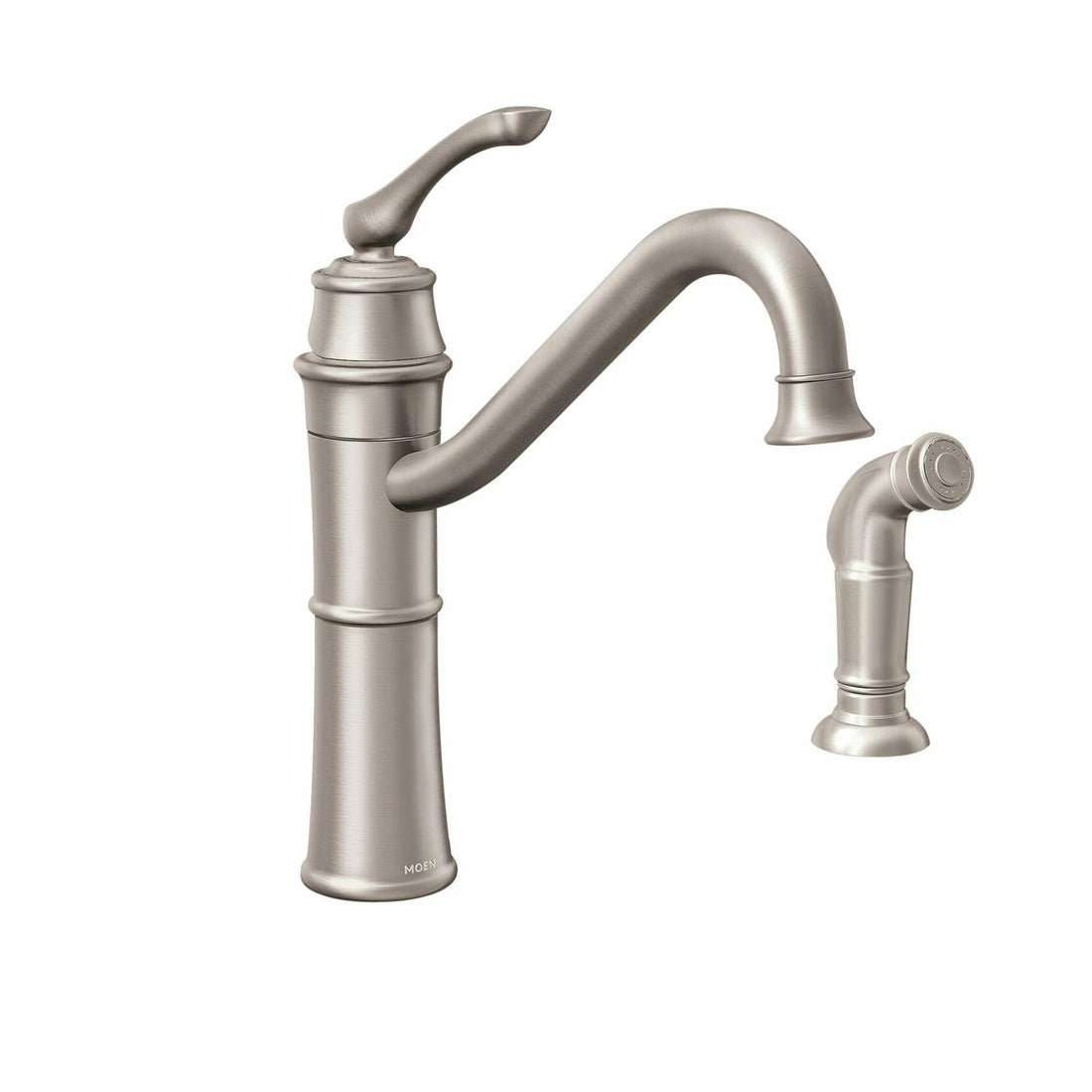 MOEN Wetherly 87999SRS Single-Handle High Kitchen Faucet with Side Spray in Spot Resist Stainless