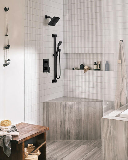MOEN 90 Degree UTS9011BL Two-Handle Lever Shower Integrated Transfer Valve Trim in Matte Black