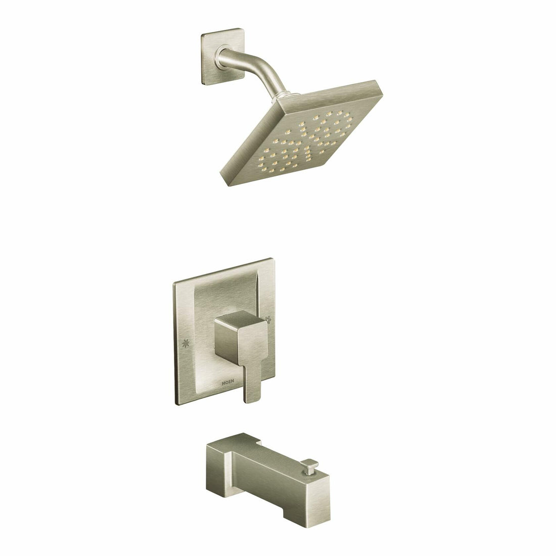 MOEN 90 Degree TS2713BN One-Handle Single Function Bathtub and Shower Faucet in  Brushed Nickel