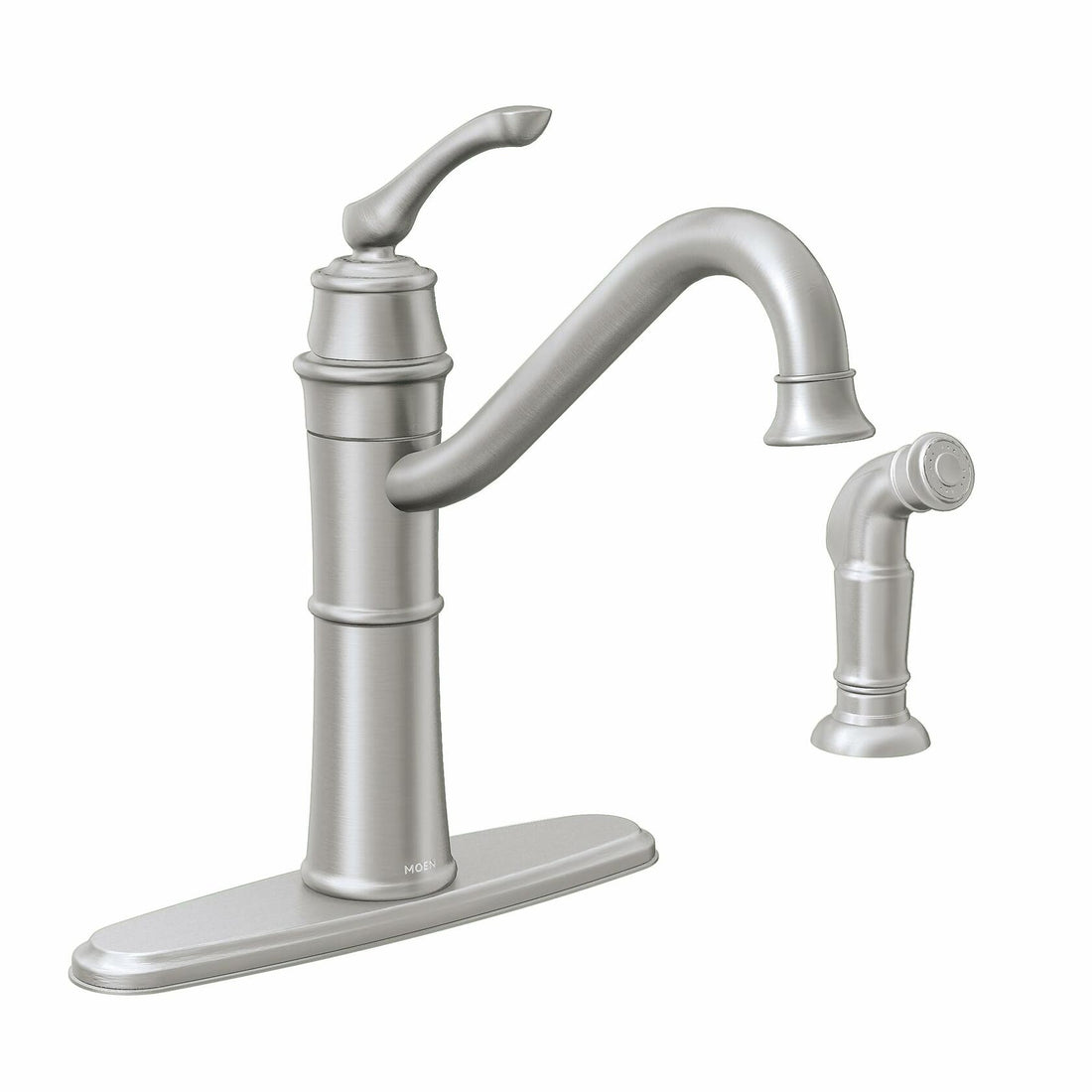 MOEN Wetherly 87999SRS Single-Handle High Kitchen Faucet with Side Spray in Spot Resist Stainless