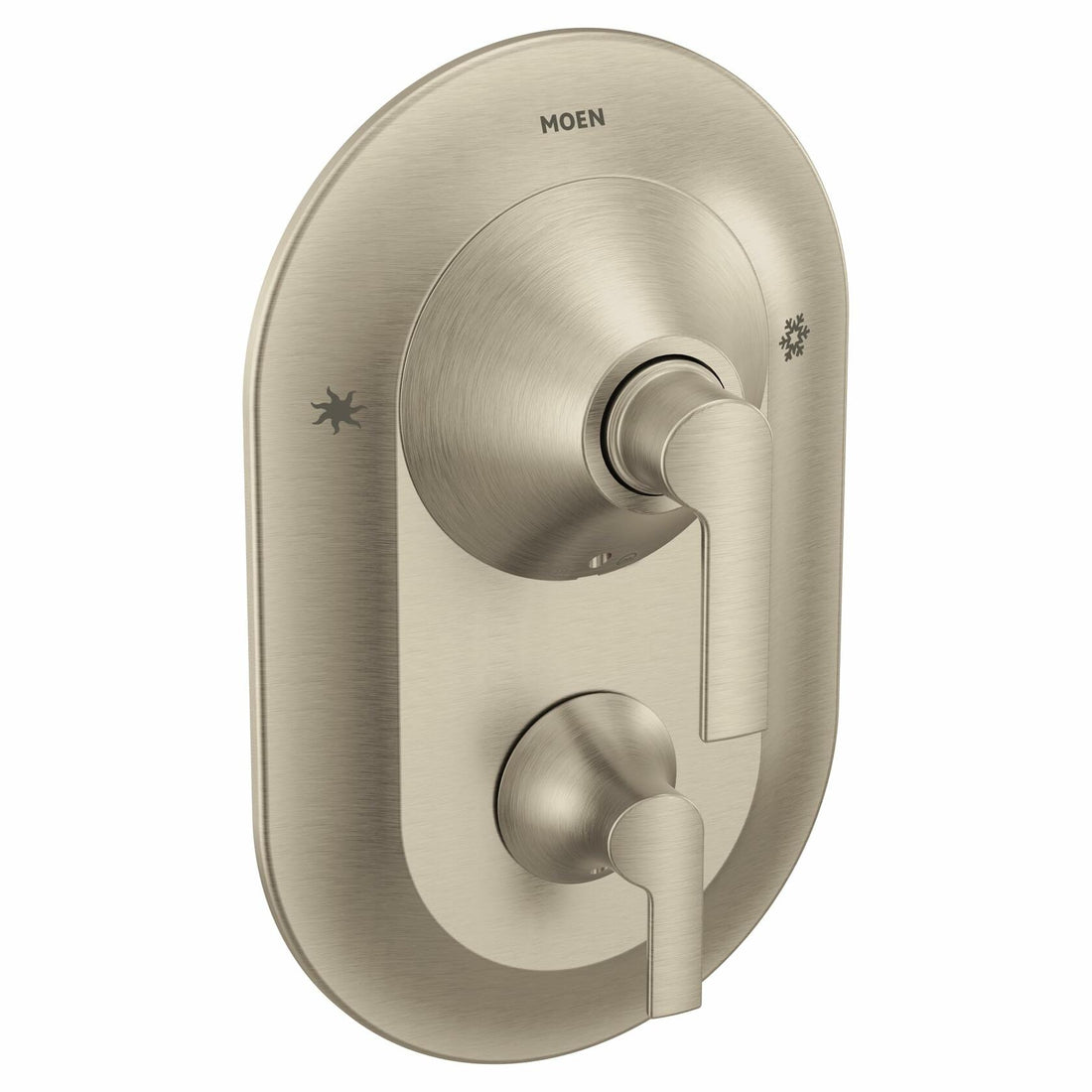 MOEN Doux TS2200BN Two-Handle Shower Faucet in Brushed Nickel (Valve Required)