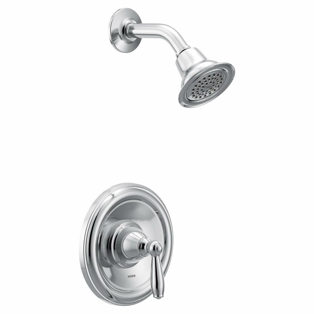 MOEN Brantford T62152 Single Handle Posi-Temp Pressure Balanced Shower Trim with Shower Head in Chrome (Valve Required)