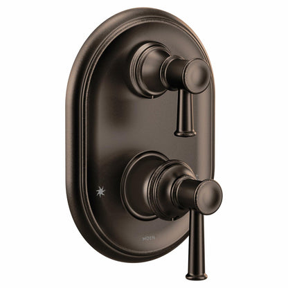 MOEN Belfield UT3322ORB 2-Handle Shower Trim Kit and Integrated Transfer Valve in Oil Rubbed Bronze (Valve Not Included)