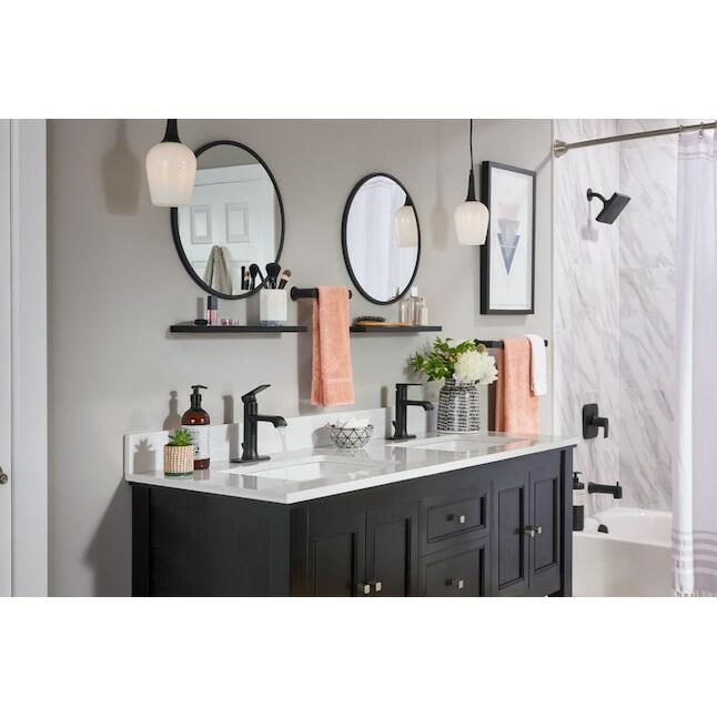 MOEN Genta T2473EPBL LX 1-Handle Posi-Temp Eco-Performance Tub and Shower Faucet Trim Kit in Matte Black (Valve Required)