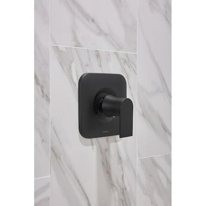 MOEN Genta T2473EPBL LX 1-Handle Posi-Temp Eco-Performance Tub and Shower Faucet Trim Kit in Matte Black (Valve Required)