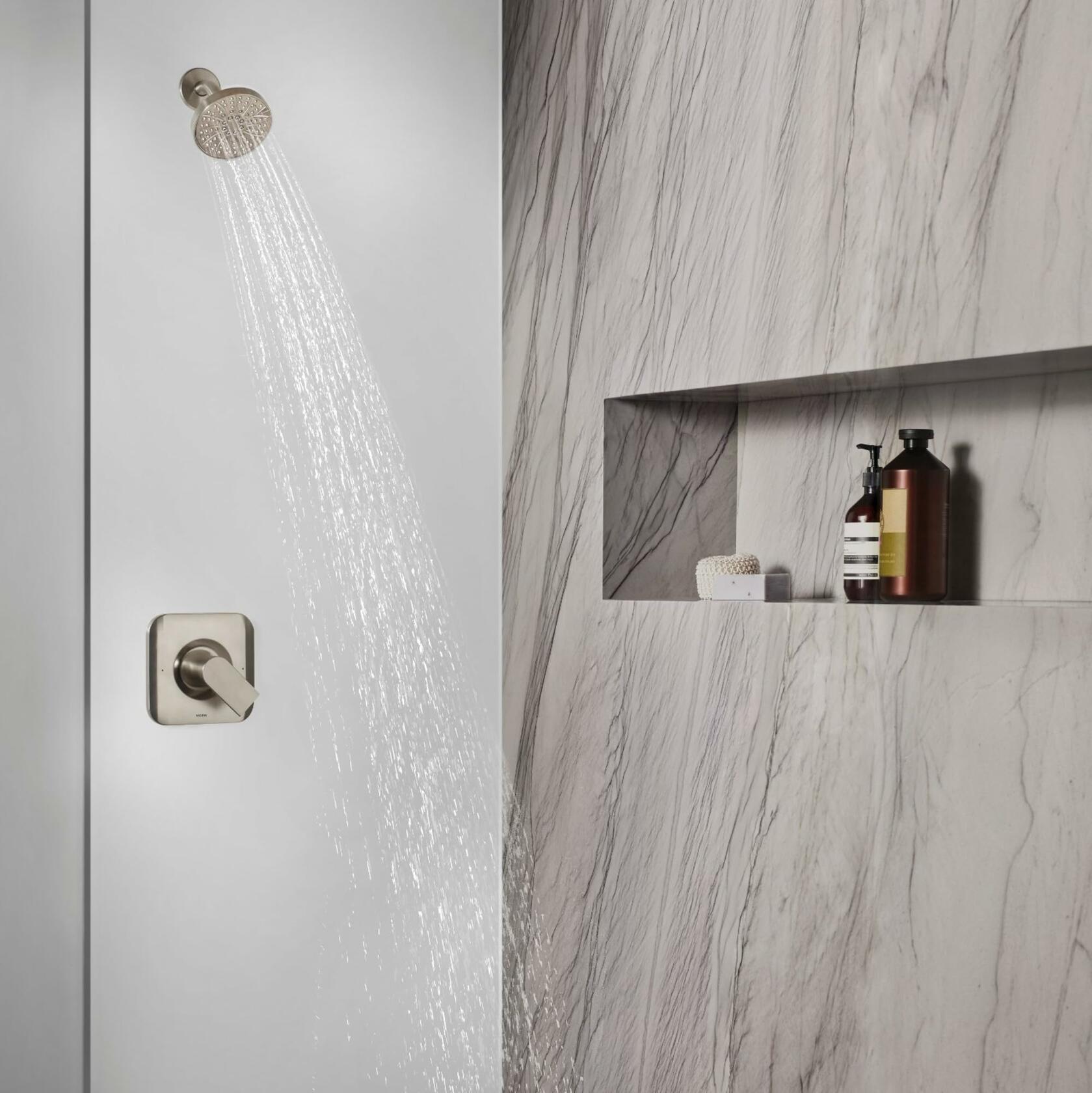 MOEN Genta T2471BN LX 1-Handle Posi-Temp Valve Trim Kit in Brushed Nickel (Valve not Included)