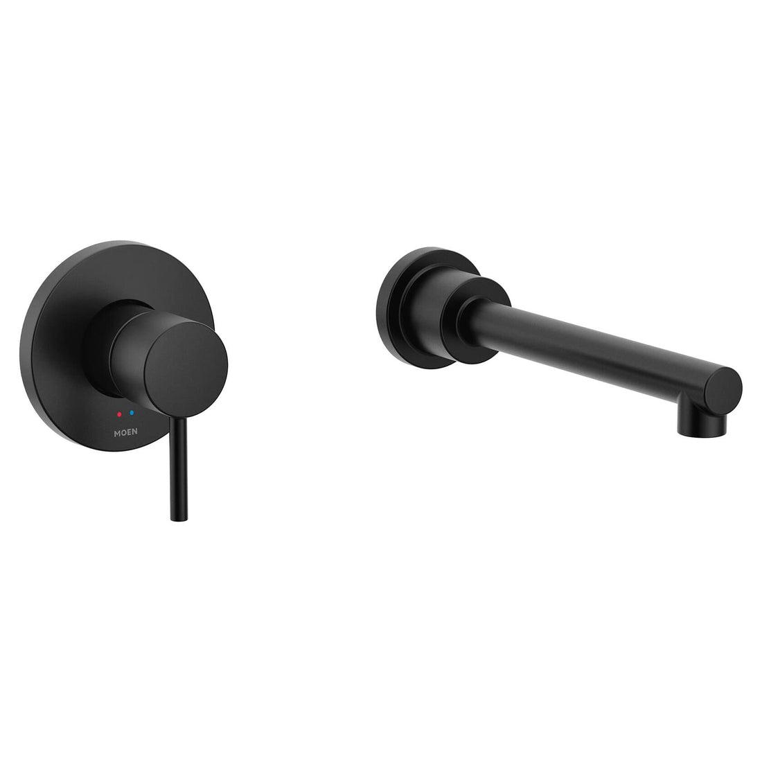 MOEN Align WT391BL One Handle Tub Wall Mount Roman Tub Faucet with Handles in Matte Black (Valve Required)