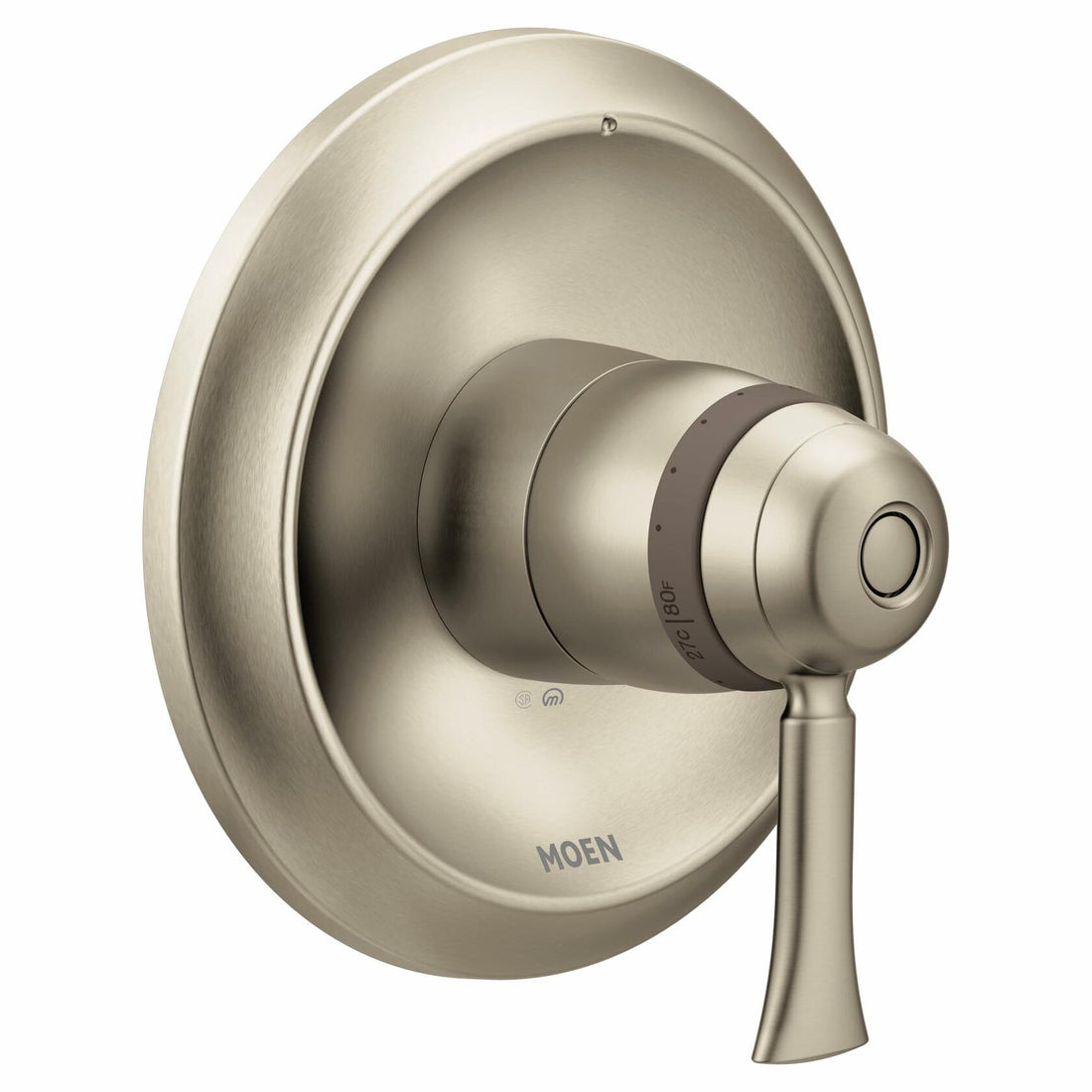 MOEN Wynford T6601BN ExactTemp 1-Handle Valve Trim Kit in Brushed Nickel (Valve Not Included)