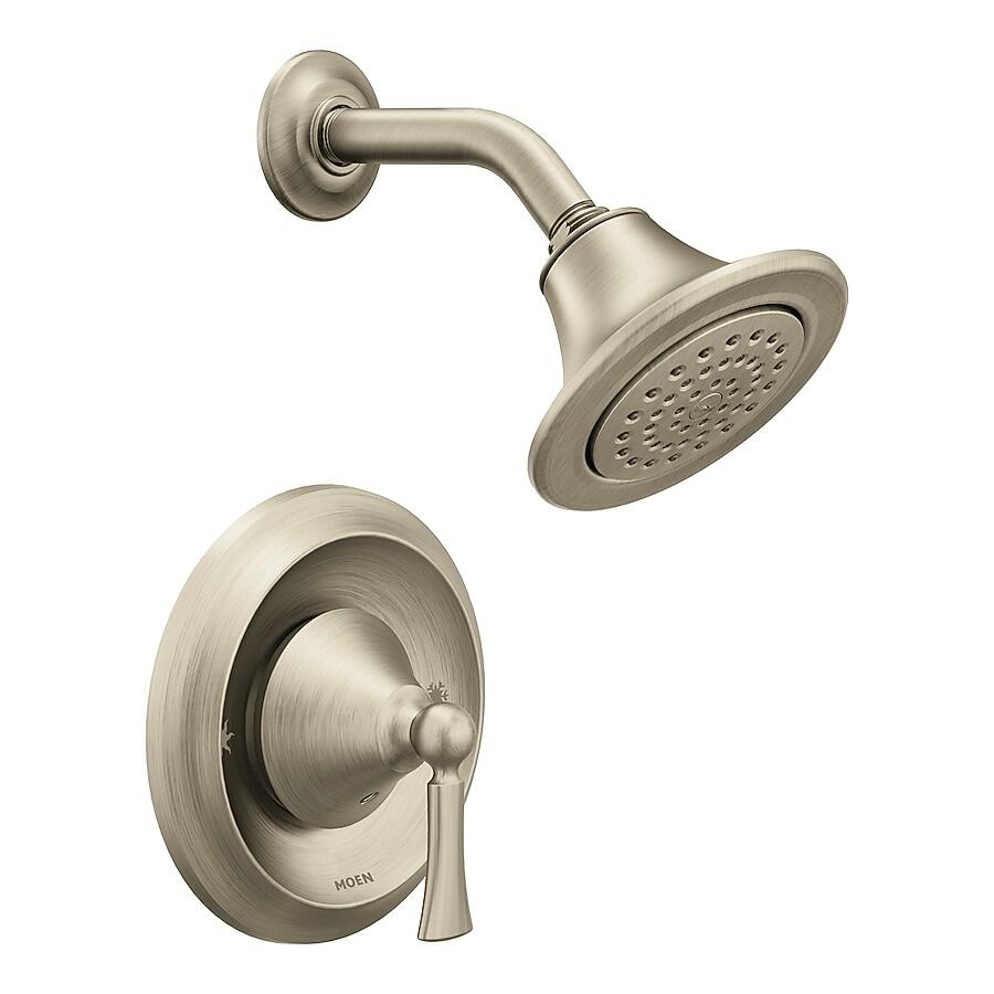 MOEN Wynford T4502BN One-Handle Shower Trim Kit in Brushed Nickel (Valve Not Included)